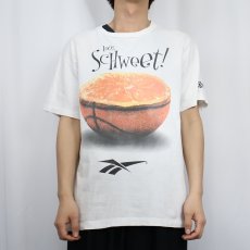 画像2: 90's Reebok USA製 "100％ Schweet!" プリントTシャツ M (2)