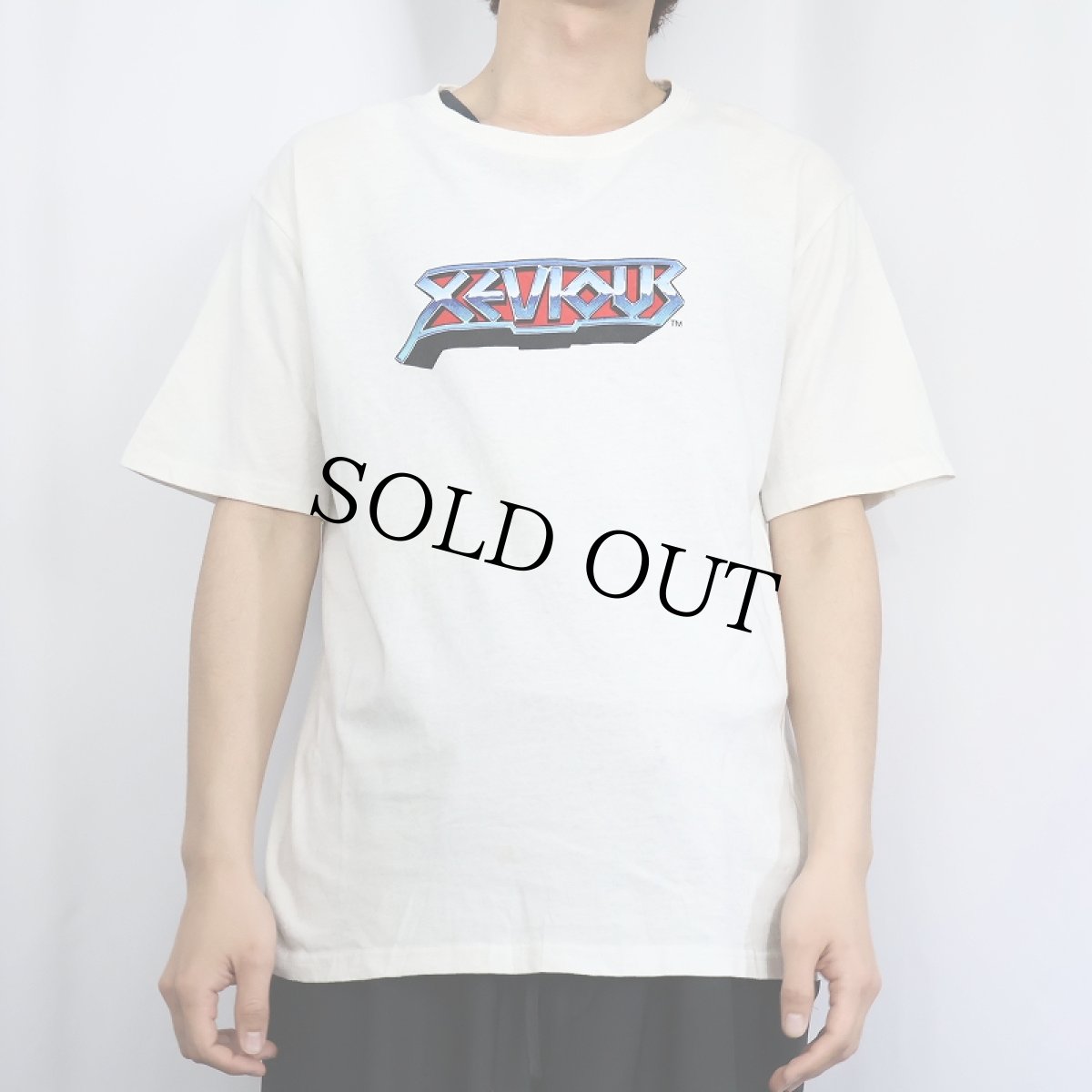 画像2: BANDAI APPAREL "XEVIOUS" シューティングゲームプリントTシャツ L (2)