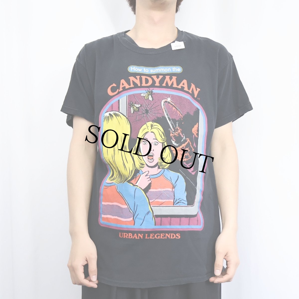 画像2: Steven Rhodes "CANDYMAN" イラストプリントTシャツ BLACK L (2)