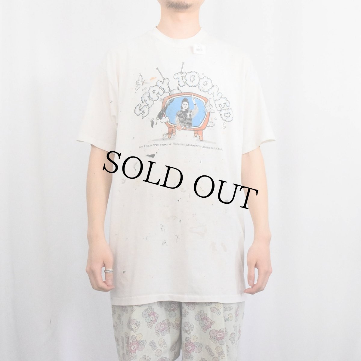 画像2: 90's STAY TOONED イラストプリントTシャツ XL (2)