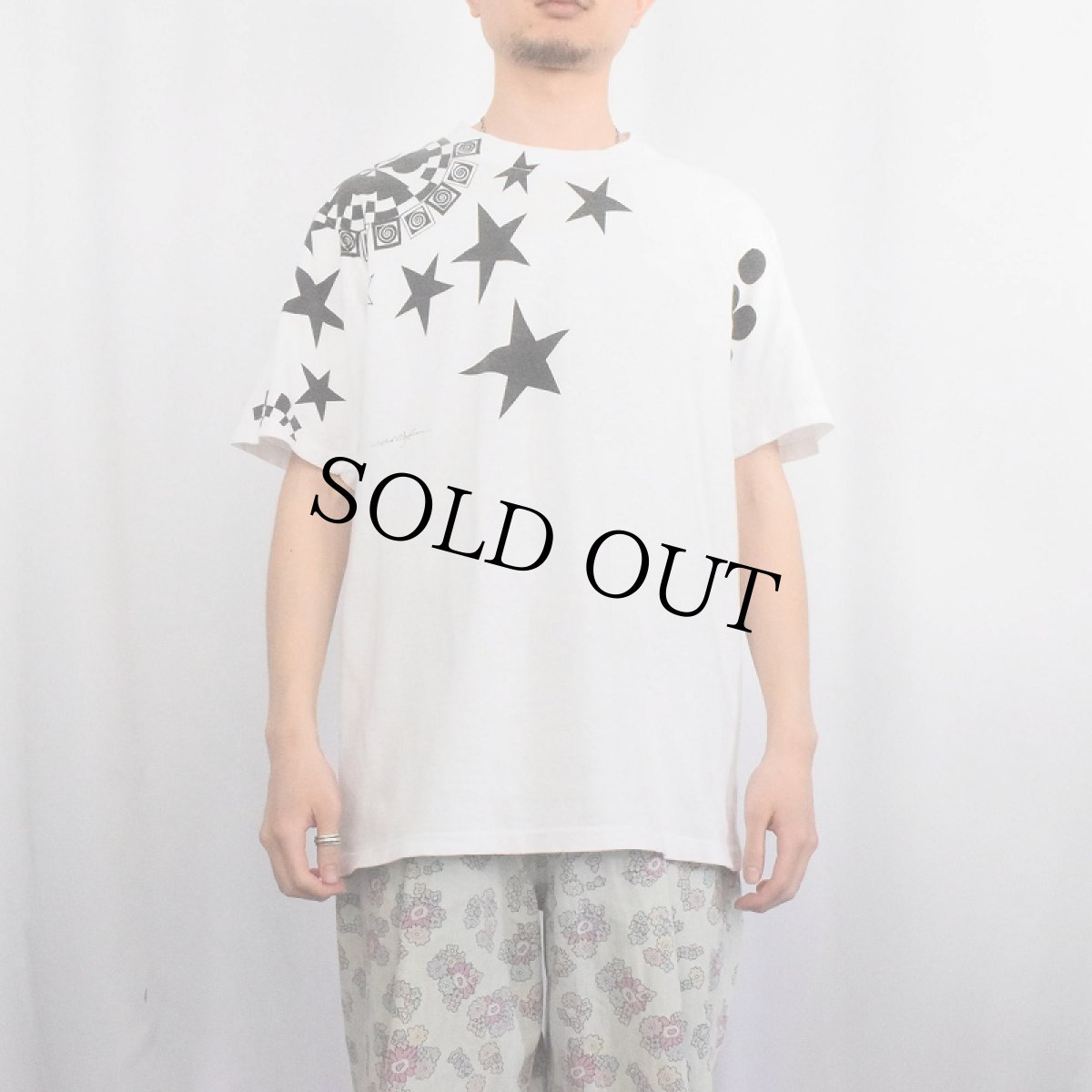 画像2: 90's 星 デザインプリントTシャツ L (2)