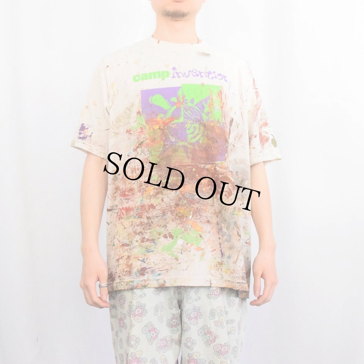 画像3: CANMP INVENTION ペンキペイントTシャツ XL (3)