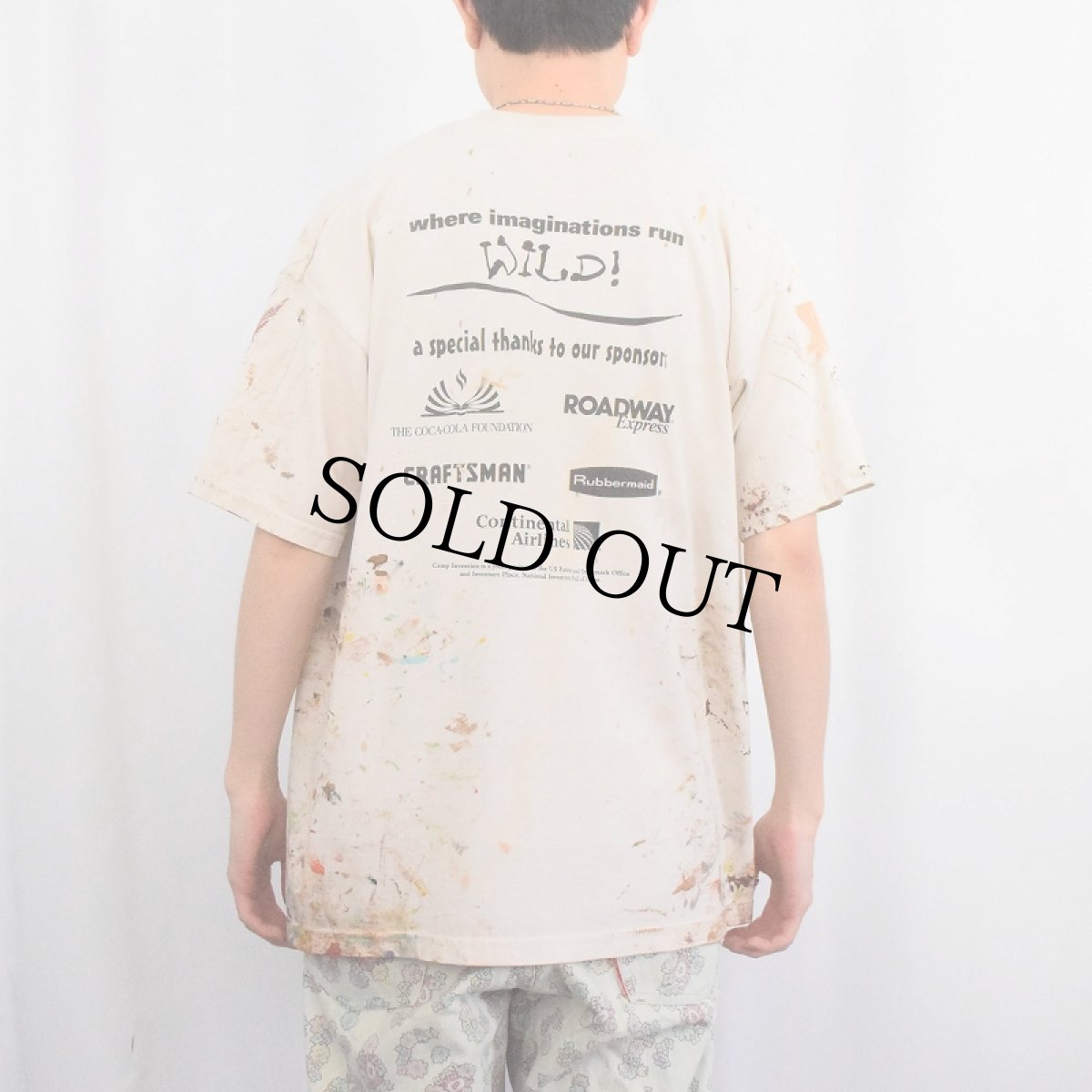 画像4: CANMP INVENTION ペンキペイントTシャツ XL (4)