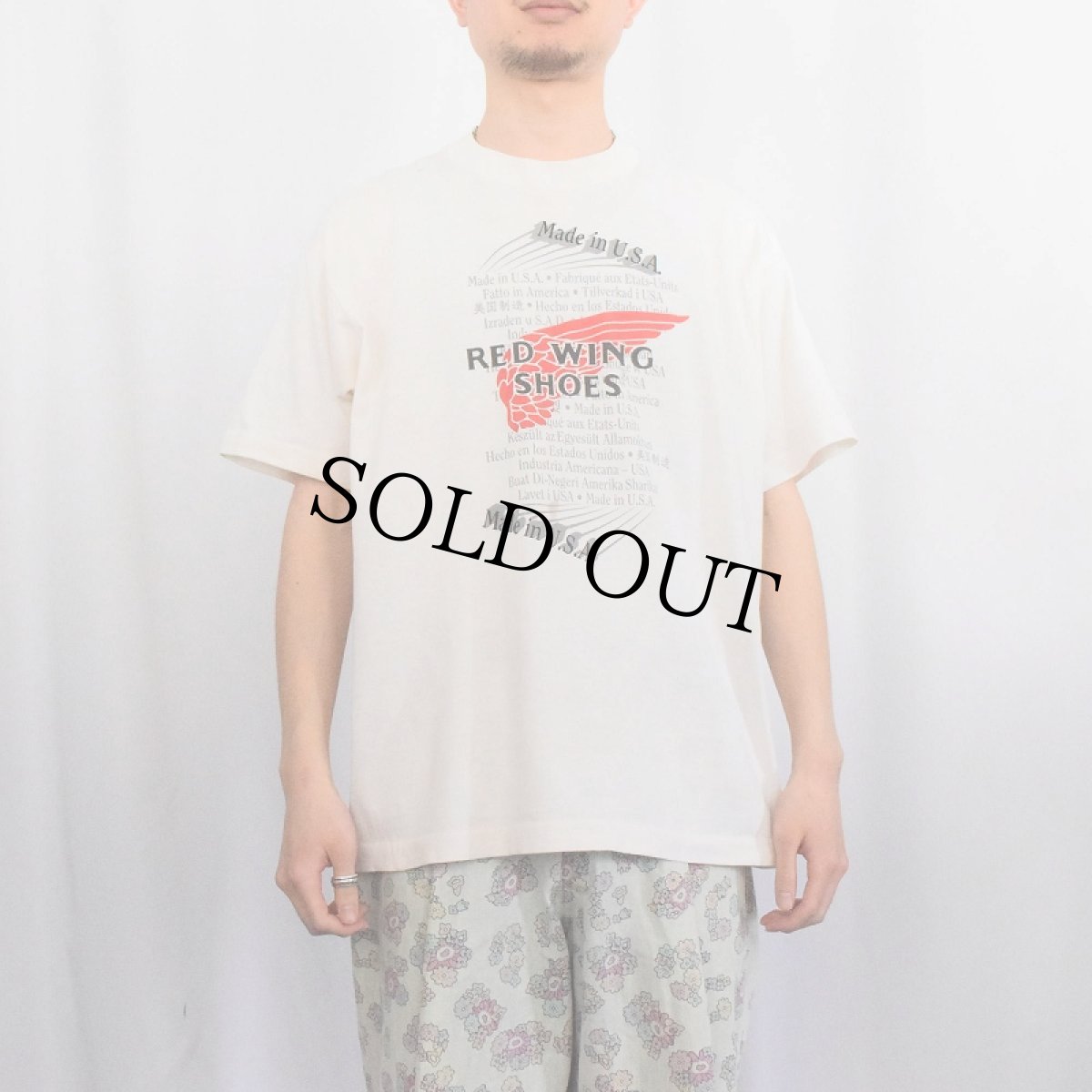画像2: 90's RED WING USA製 ロゴプリントTシャツ L (2)