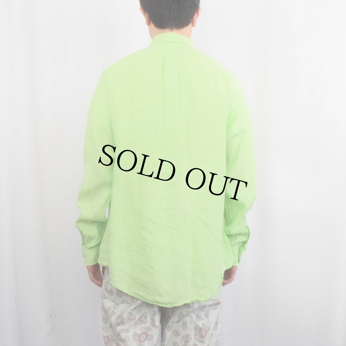 画像3: POLO Ralph Lauren "Custom Fit" リネンボタンダウンシャツ L (3)