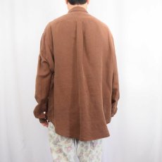画像3: POLO Ralph Lauren シルク×リネン サファリシャツ XL (3)