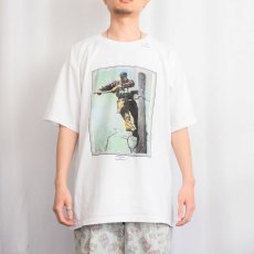 画像2: 90's Norman Rockwell USA製 "The Lineman" アートプリントTシャツ XL (2)