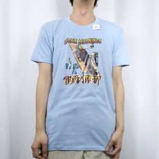 画像2: 80's FRANKENSTEIN "SOME MORNINGS I NEED A JUMP START!" モンスター ラメプリントTシャツ (2)