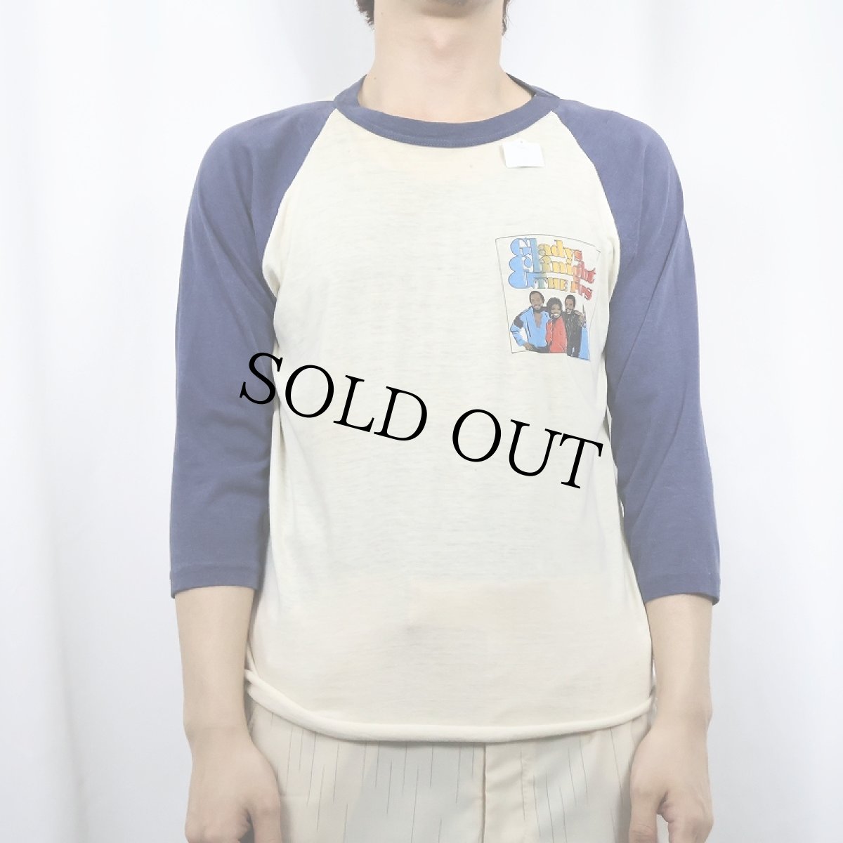 画像3: 70's〜 Gladys Knight & The Pips USA製 R&B ソウル ミュージシャンプリントラグランTシャツ L (3)