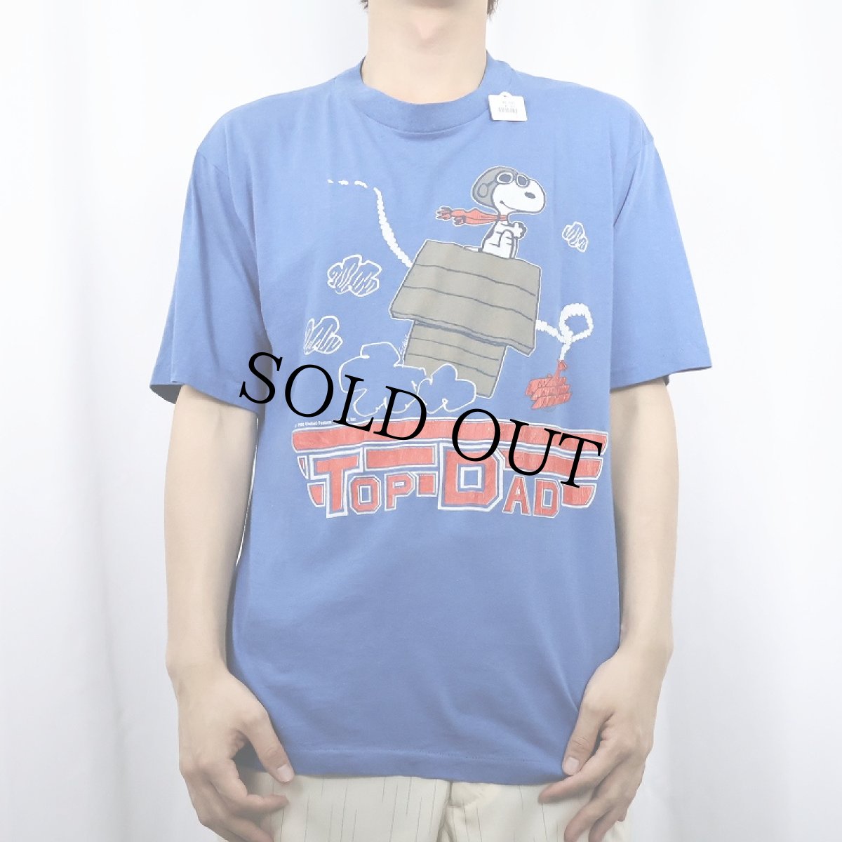 画像2: 70〜80's USA製 SNOOPY "TOP DAD" キャラクター パロディプリントTシャツ XL (2)