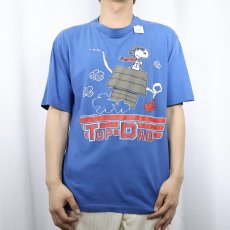 画像2: 70〜80's USA製 SNOOPY "TOP DAD" キャラクター パロディプリントTシャツ XL (2)