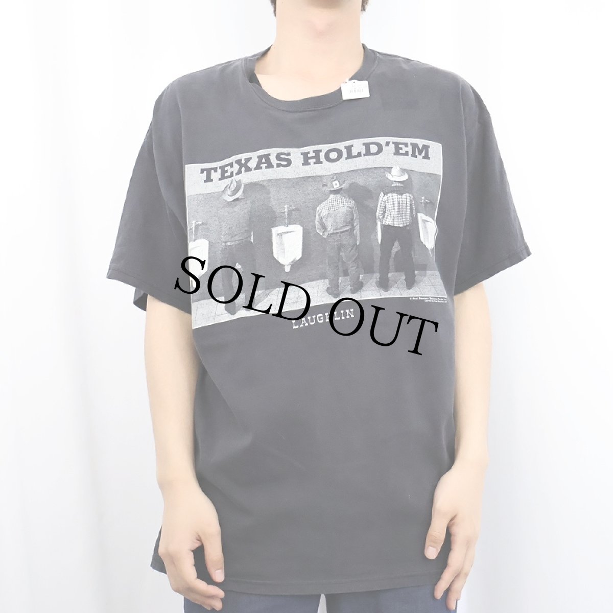 画像2: 2000's Paul Stanton "TEXAS HOLD'EM LAUGHLIN" フォトプリントTシャツ BLACK XL (2)