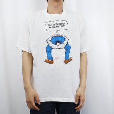 画像2: 90's USA製 "FROM THIS PERSPECTIVE YOU MAKE PERFECT SENSE !" シュールプリントTシャツ XL (2)