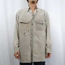 画像2: 40〜50's "グレシャン" シャンブレーワークシャツ  (2)