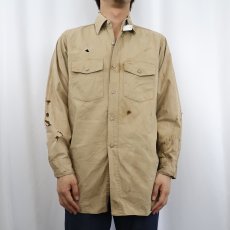画像2: 50〜60's BLOOD HOUND コットンワークシャツ  (2)