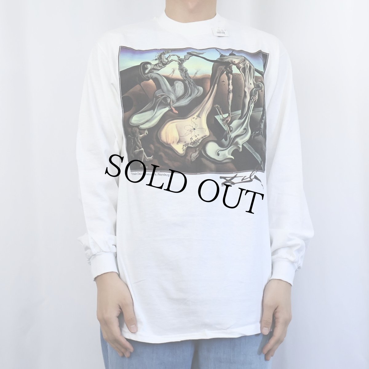 画像3: 90's SALVADOR DALI USA製 "APIDER OF THE EVENING" アートプリントロンT DEADSTOCK M (3)