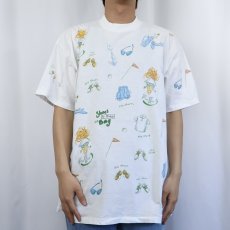 画像2: 90's  rel-e-vant products USA製 イラストプリントTシャツ XL (2)