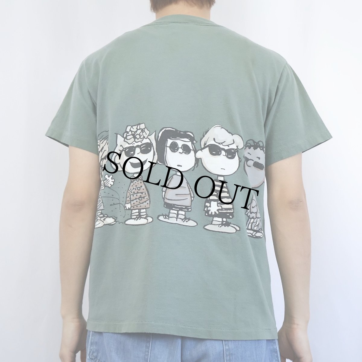 画像3: 90's PEANUTS USA製 キャラクターパロディプリントTシャツ M (3)