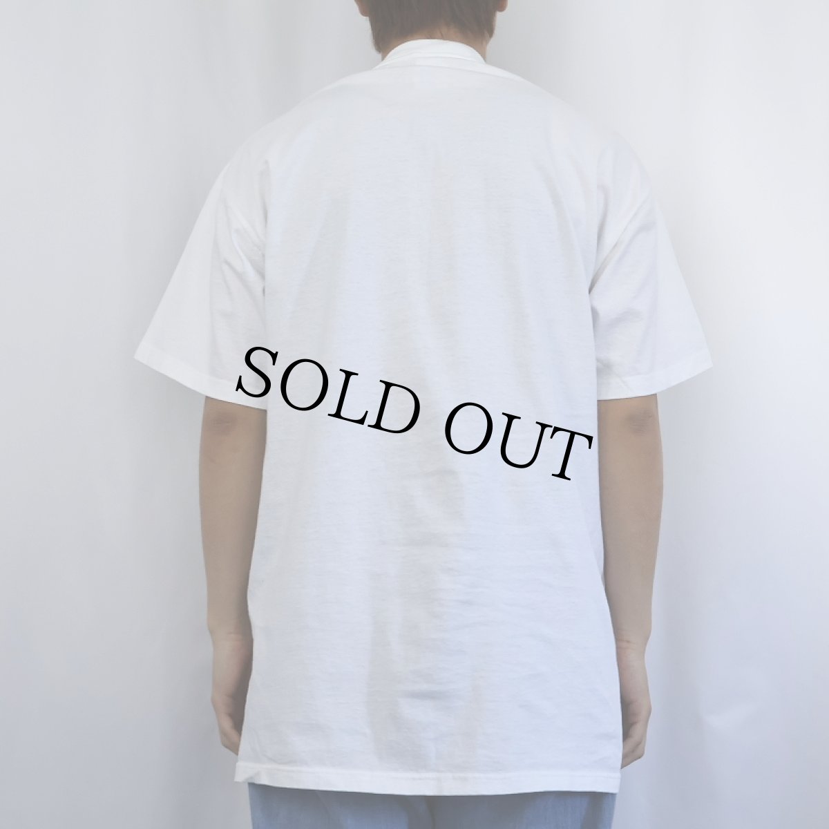 画像3: Daffy Duck "AT HITHHTANT" キャラクタープリントTシャツ L (3)