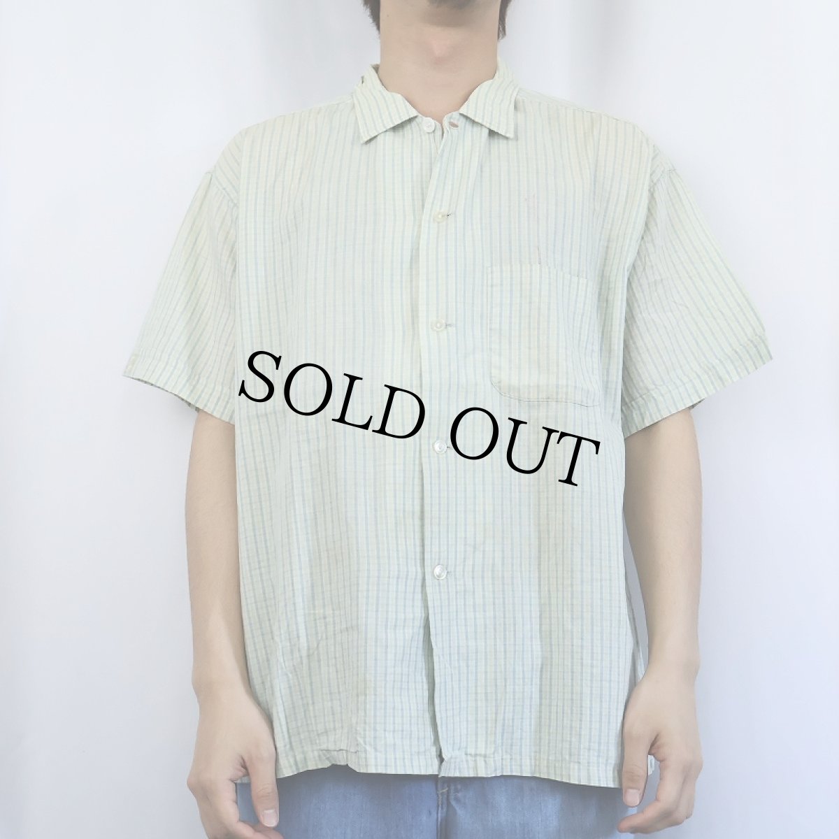 画像2: 60's King Row チェック柄 コットンシャツ 17 XL 17 1/2 (2)