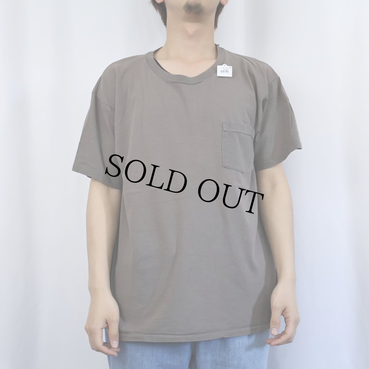 画像2: 80's Hanes 無地ポケットTシャツ XL (2)