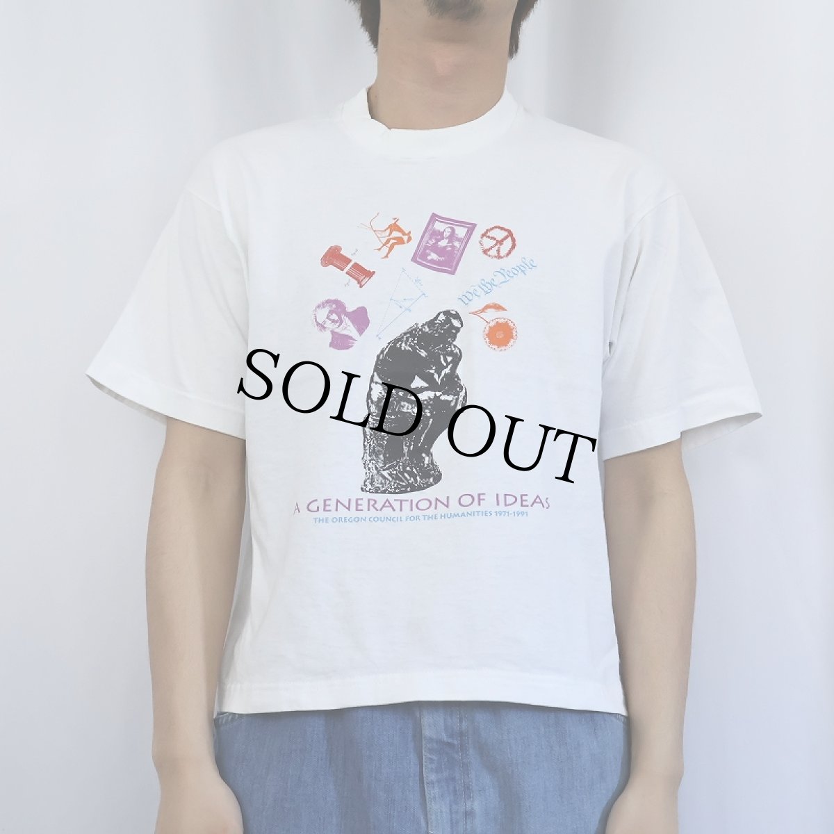 画像2: 90's USA製 "A GENERATION OF IDEAS" アートプリントTシャツ L (2)