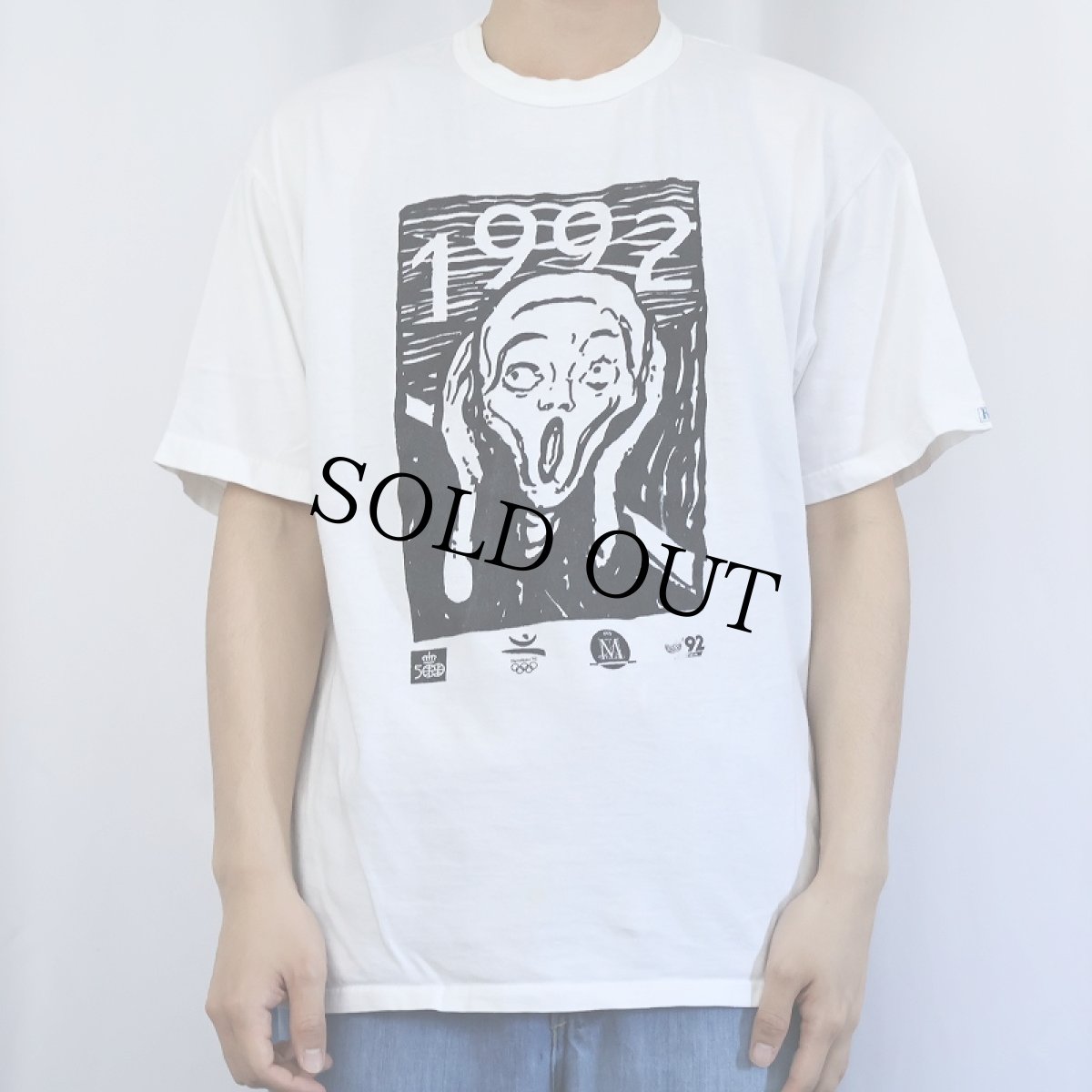 画像2: 90's Edvard Munch "The Scream" アートプリントTシャツ (2)
