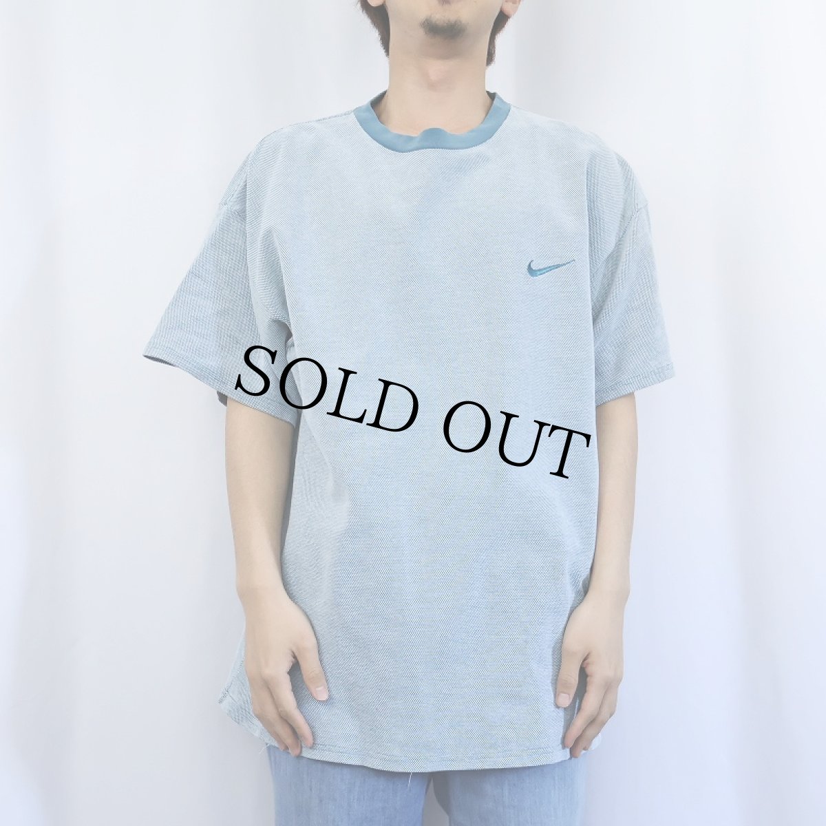 画像3: NIKE ロゴ刺繍 鹿の子Tシャツ XL (3)