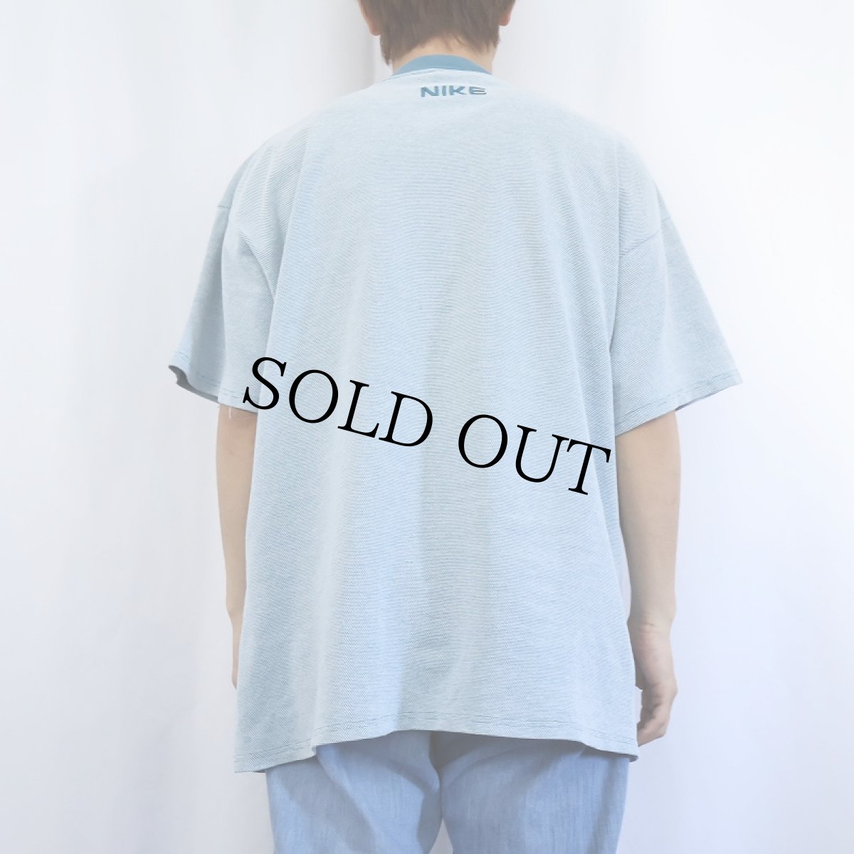 画像4: NIKE ロゴ刺繍 鹿の子Tシャツ XL (4)