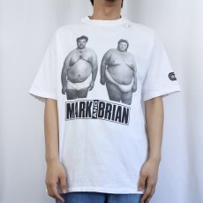 画像2: 90's The Mark & Brian Show USA製 ラジオ番組プリントTシャツ L (2)