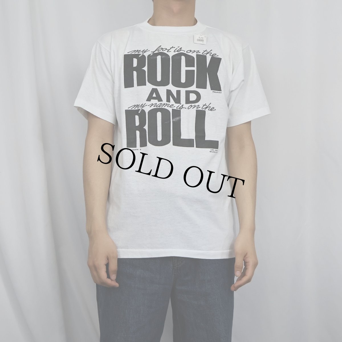 画像2: 80's Alore USA製 "ROCK AND ROLL" プリントTシャツ (2)