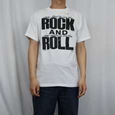 画像2: 80's Alore USA製 "ROCK AND ROLL" プリントTシャツ (2)