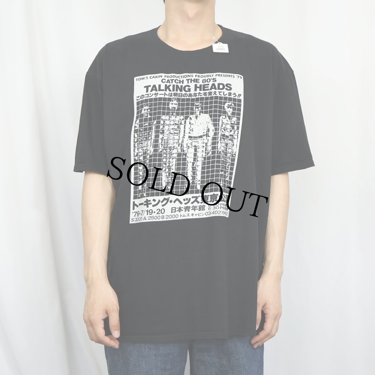 画像2: Talking Heads "CATCH THE 80'S" ロックバンドプリントTシャツ BLACK (2)