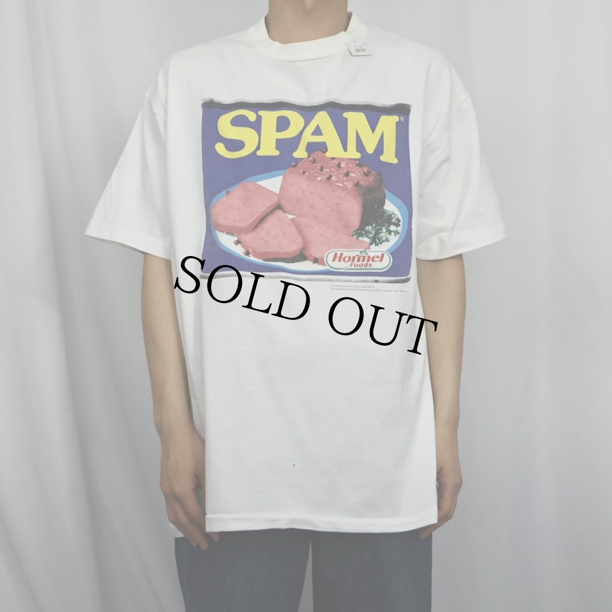 画像2: 90's SPAM USA製 プリントTシャツ XL (2)