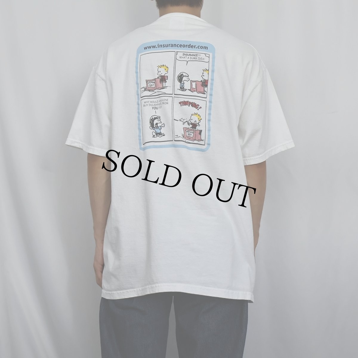 画像4: Calvin and Hobbes "insurance order" コミックプリントTシャツ XL (4)