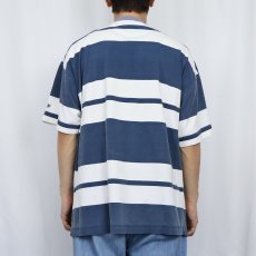 画像3: DOCKERS マルチボーダー柄 Tシャツ L (3)