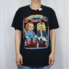 画像2: Child's Play "Chucky" ホラー映画プリントTシャツ BLACK L (2)