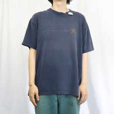 画像3: 90's NIKE ACG USA製 足跡 プリントTシャツ NAVY L (3)