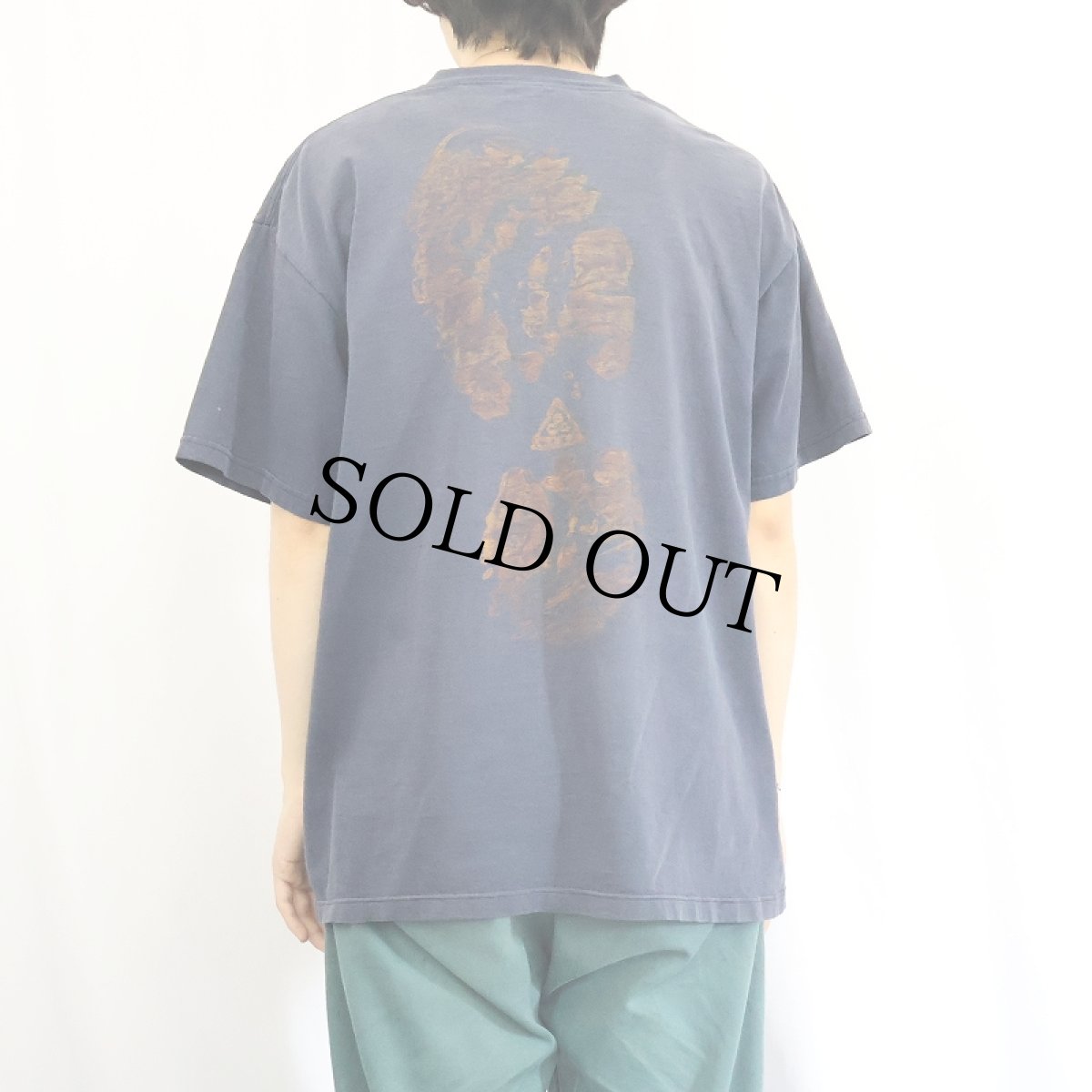 画像4: 90's NIKE ACG USA製 足跡 プリントTシャツ NAVY L (4)