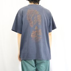 画像4: 90's NIKE ACG USA製 足跡 プリントTシャツ NAVY L (4)