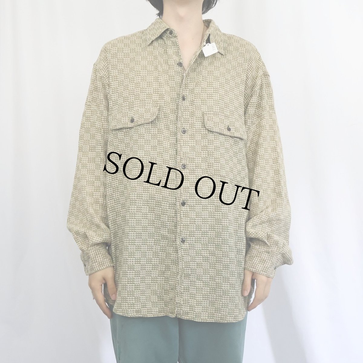 画像2: THE TERRITORY AHEAD チェッカー柄 コットンシャツ XL (2)