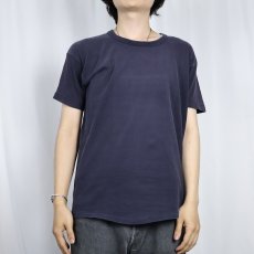 画像2: 70's RUSSELL ATHLETIC USA製 無地Tシャツ NAVY L (2)