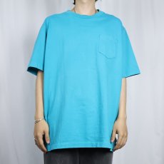 画像2: 90's LANDS' END USA製 無地 ポケットTシャツ XL (2)