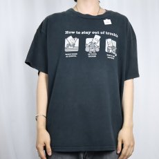 画像2: THE SIMPSONS "How to stay out of trouble" キャラクタープリントTシャツ XL (2)