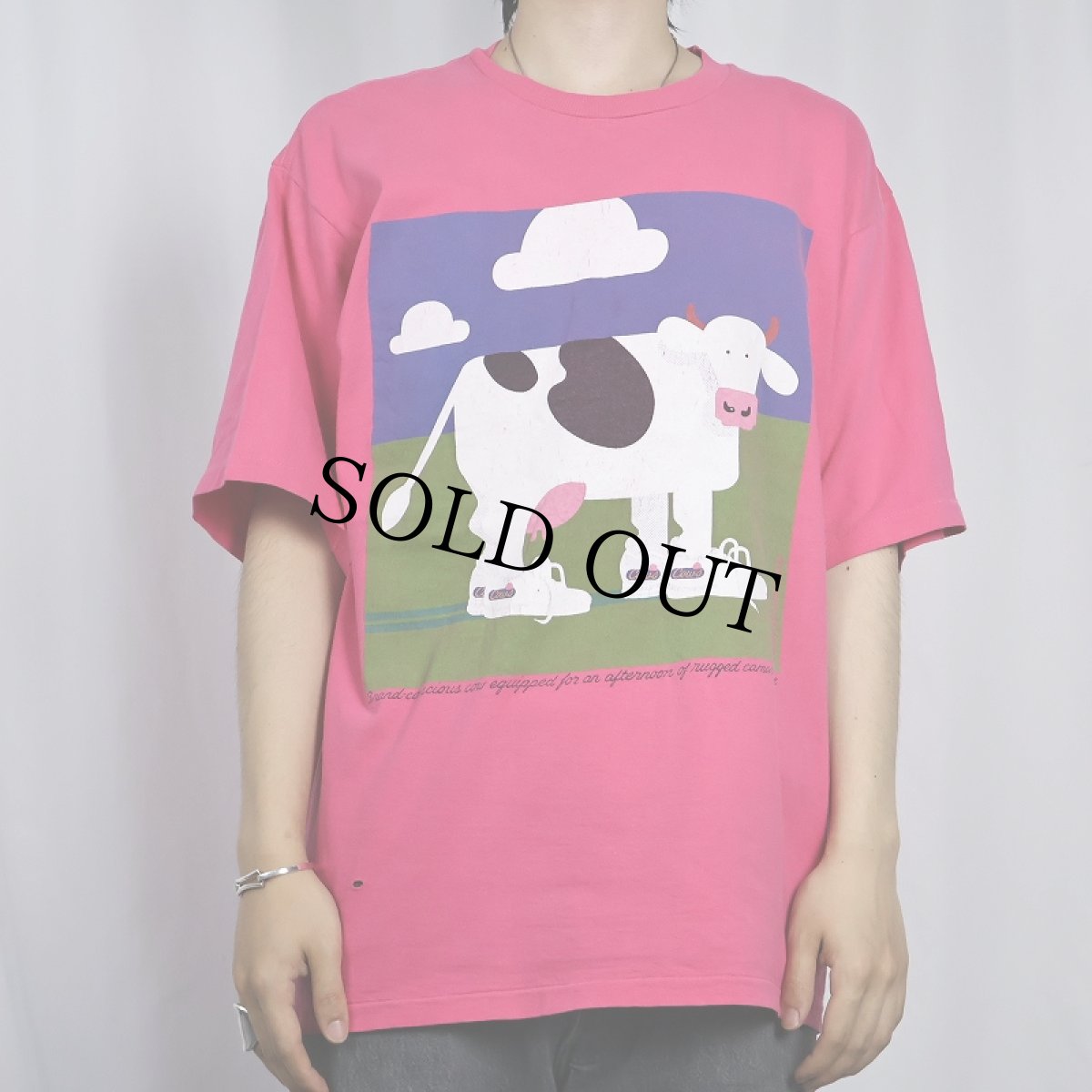 画像2: 90's Cows Creamery CANADA製 アイスクリームメーカー プリントTシャツ L (2)