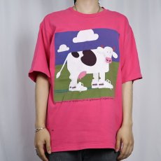 画像2: 90's Cows Creamery CANADA製 アイスクリームメーカー プリントTシャツ L (2)