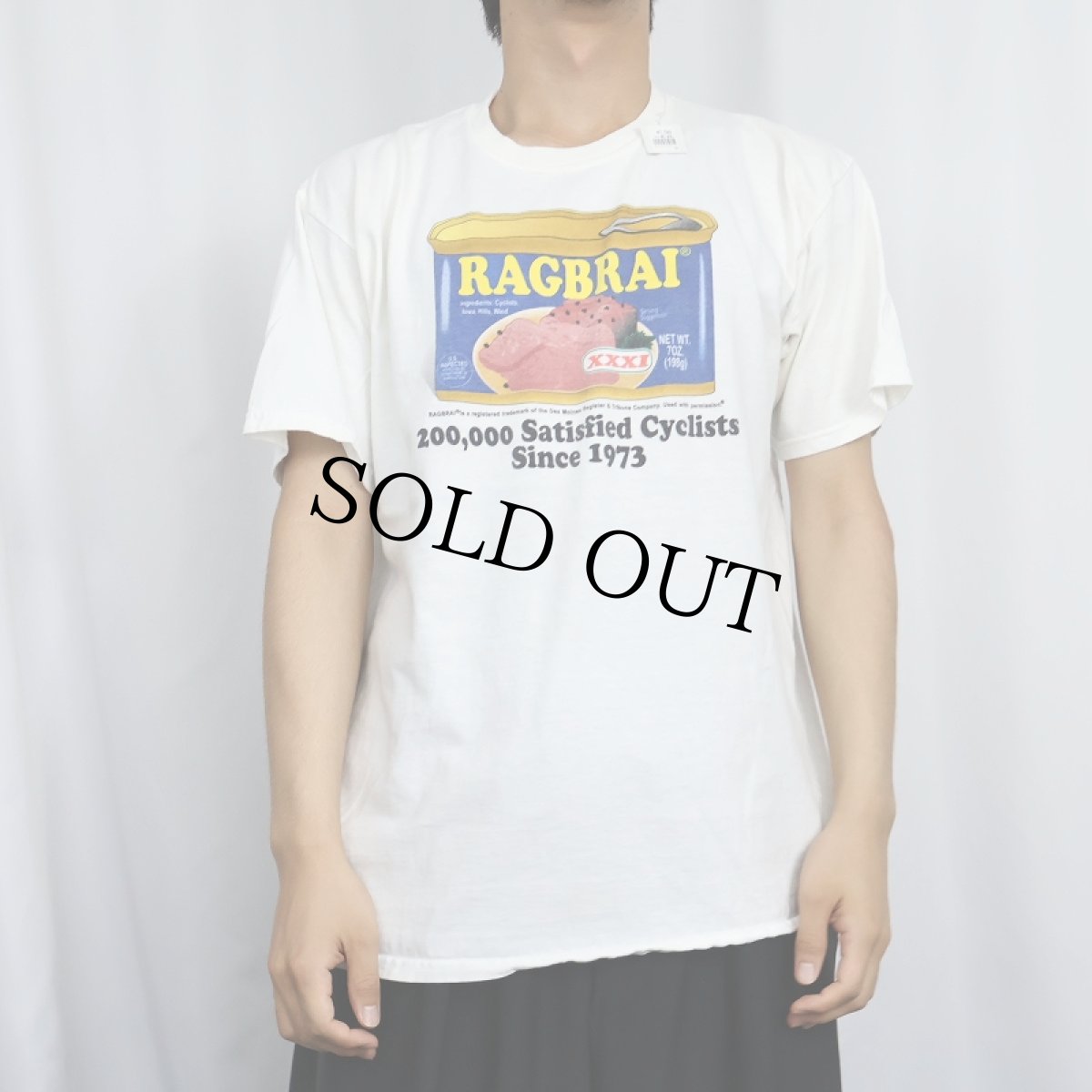 画像2: "RAGBRAI" ツーリングイベント パロディプリントTシャツ L (2)