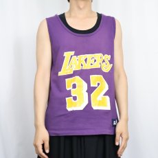 画像3: 90's LAKERS USA製 "Magic Johnson" NBA選手 プリントタンクトップ M (3)