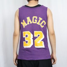 画像4: 90's LAKERS USA製 "Magic Johnson" NBA選手 プリントタンクトップ M (4)