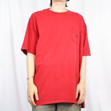 画像2: 90's POLO Ralph Lauren USA製 ロゴ刺繍 ポケットTシャツ XL (2)